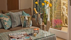 Parisian Style Room Photographed for Hotel Publicity Brochure